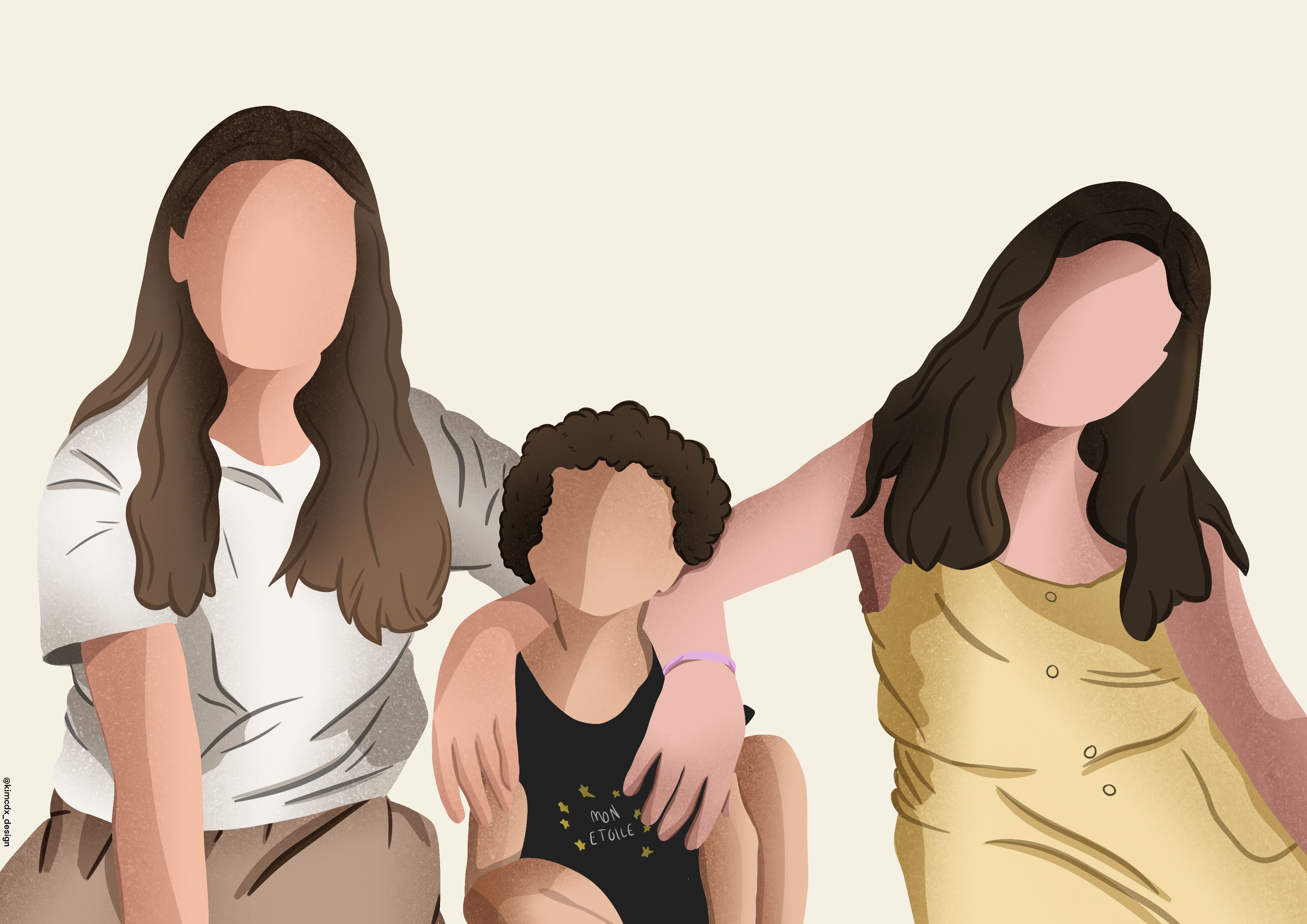 Portrait personnalisé d’une fratrie 