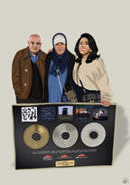 Portrait personnalisé de parents avec leur fille